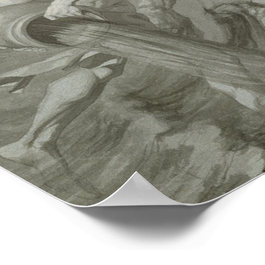 スカマンダー川とのアキレウスの戦い ポスター (角)