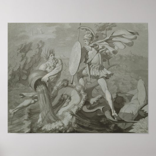 スカマンダー川とのアキレウスの戦い ポスター (正面)