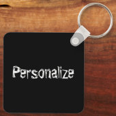 スカミュージック市松模様にオールドスクールパンクロック80's キーホルダー (裏面)