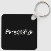 スカミュージック市松模様にオールドスクールパンクロック80's キーホルダー (裏面)