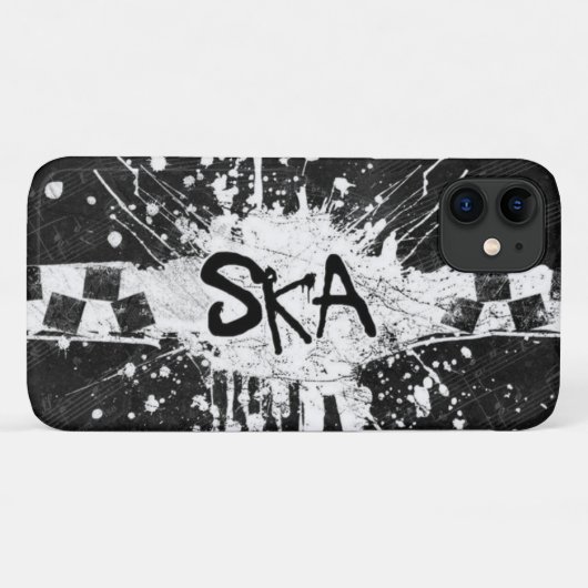 スカミュージック市松模様にオールドスクールパンクロック80's Case-Mate iPhoneケース (裏面(横))