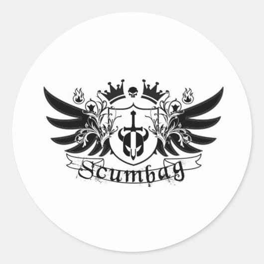 スカムバッグクレスト ラウンドシール (正面)