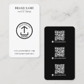 スカモダンンナブル連絡デジタルQRコードロゴ 名刺 (正面/裏面)