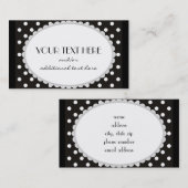 スカラップで仕上げられた水玉模様 名刺 (正面/裏面)