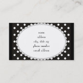 スカラップで仕上げられた水玉模様 名刺 (裏面)