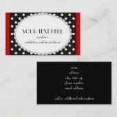 スカラップで仕上げられた水玉模様 名刺 (正面/裏面)