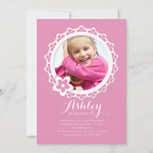 スカラップフレーム招待状 招待状 (正面)