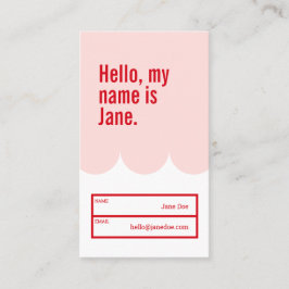 スカラップ型明るはっきりしたいカスタマイズ名刺 名刺