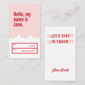 スカラップ型明るはっきりしたいカスタマイズ名刺 名刺 (正面/裏面)