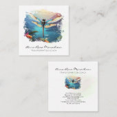 *~*スカラフルス絵を描ス抽象芸術トンボ スクエア名刺 (正面/裏面)