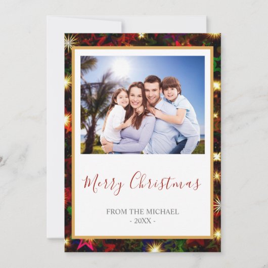 スカラフルターズ&ライトメリークリスマス写真 シーズンカード (正面)