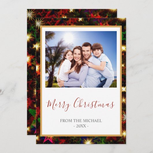 スカラフルターズ&ライトメリークリスマス写真 シーズンカード (正面/裏面)