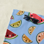 スカラフルモダンイカ模様モノグラム ビーチタオル (インサイチュ)