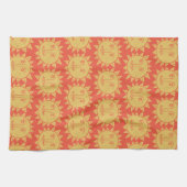 スカラフルモダンンズ黄模様 キッチンタオル (横)