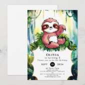 スカラフルロスシンプル誕生日 招待状 (正面/裏面)