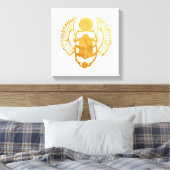 スカラブエジプト。エジプトの翼のスカラブカブトムシ。 キャンバスプリント (インサイチュ (寝室))