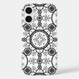スカラブタイル線パターン iPhone 16ケース