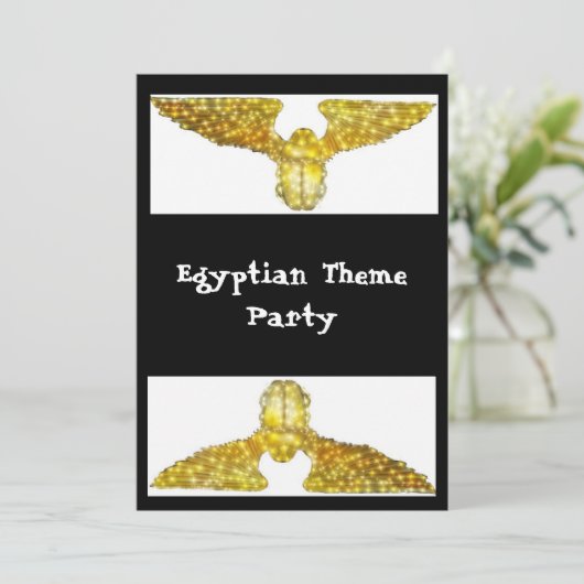 スカラベイトルのゴールドエジプトンテーマパーティー 招待状 (スタンド正面)
