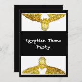 スカラベイトル ゴールド エジプト テーマパーティー 招待状 (正面/裏面)