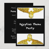スカラベビートル ゴールド エジプト テーマパーティー 招待状 (正面/裏面)