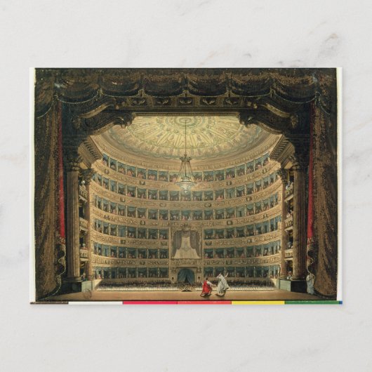 スカラ座、性能の間のミラノ、 ポストカード (正面)