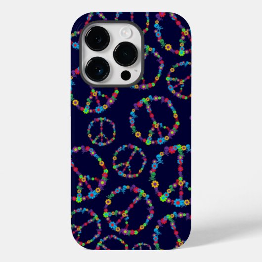 スカリーフラワーパワーピースサイン Case-Mate iPhoneケース (裏面)