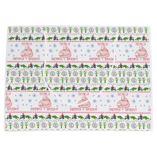 スカリーメリーと明るいラッピング紙 ラージペーパーバッグ (正面)