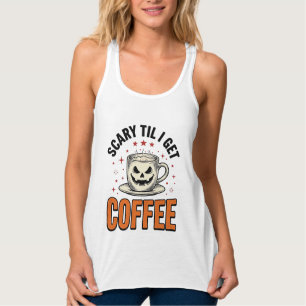 スカリー・ティル・コーヒー ヴィンテージ ハロウィン コーヒーTシャツ_1 タンクトップ