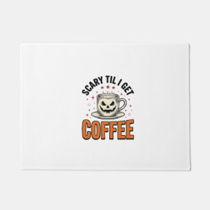 スカリー・ティル・コーヒー ヴィンテージ ハロウィン コーヒーTシャツ_1 ドアマット