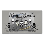 スカルおもしろいとクロス鋏とカミソリ マグネット名刺 (正面)