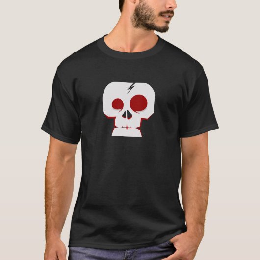 スカルおもしろいの怪獣 Tシャツ (正面)