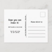 スカルおもしろいゴシックブルーティール(緑がかった色)ハロウィーン誕生日 インビテーションポストカード (裏面)