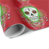 スカルおよびキャンディ・ケーンの包装紙 ラッピングペーパー (ロールコーナー)