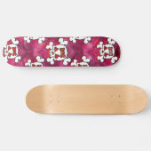 スカルおよびハートの女の子 スケートボード (横)