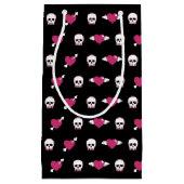 スカルおよびハート スモールペーパーバッグ (正面)