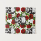 スカルおよびバラ タペストリー (正面(横))