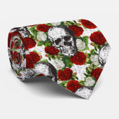 スカルおよびバラ ネクタイ (ロール)
