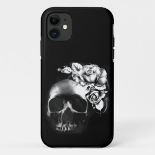 スカルおよびバラ iPhone 11 ケース