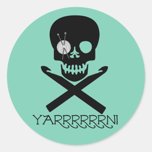 スカルおよびホック ラウンドシール (正面)