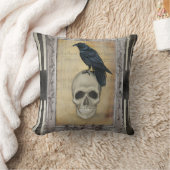スカルおよびワタリガラス クッション (ブランケット)