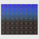 スカルおよび交差させた骨#4 ラッピングペーパー (フラット)