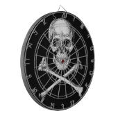 スカルおよび十字の骨のダート盤 ダーツボード (正面左)