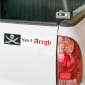 スカルおよび十字の骨、Yes I、Arrgh バンパーステッカー (トラック上)