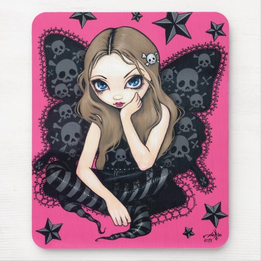 "スカルおよび星"のマウスパッド マウスパッド (正面)