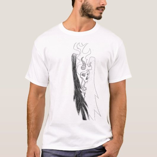 スカルおよび翼 Tシャツ (正面)