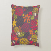 スカルおよび花 アクセントクッション (裏面(縦))