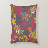 スカルおよび花 アクセントクッション (正面(垂直))