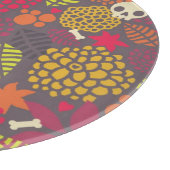 スカルおよび花 カッティングボード (角)