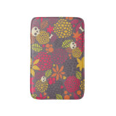 スカルおよび花 バスマット (正面縦)