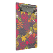 スカルおよび花 ミニクリップボード (アングル)